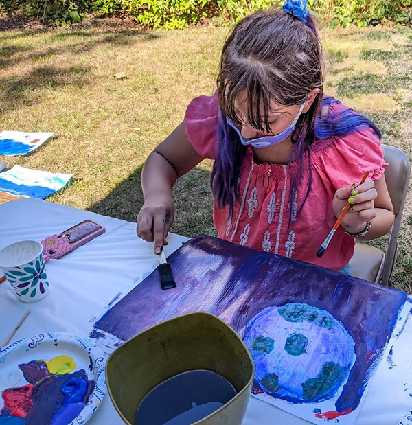 Girl painting