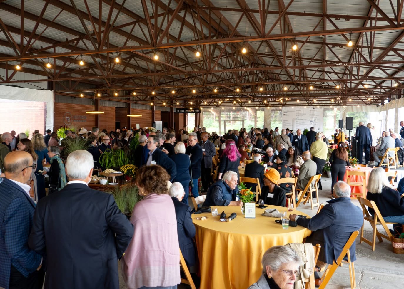event tables with people seated